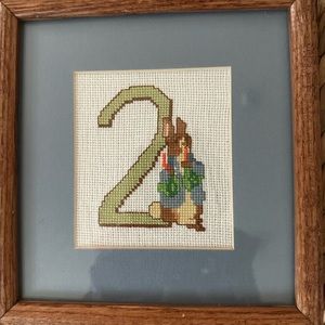 Needlepoint Custom Beatrix Potter Rabbit Picture